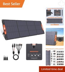 High-Efficiency 200W Foldable Solar Panel – Durable & Waterproof for Adventures