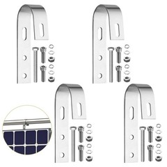 Anbte 4PCS Solar Panel Mounting Brackets for Balcony, Stainless Steel Univers…