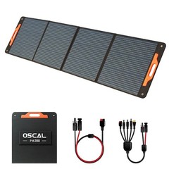 Blackview OSCAL PM200 200W Foldable Solar Panel with Kickstand Camping Off-Grid