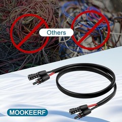 50FT 8AWG Solar Extension Cable Waterproof Connectors