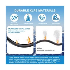 Solar Panel Extension Cable – 10AWG 100FT Solar Wire with Female & Male Water…