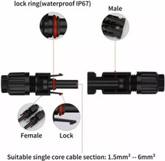 5-100Pcs Male Female Wire Cable Connector Set Solar Panel Waterproof Connectors