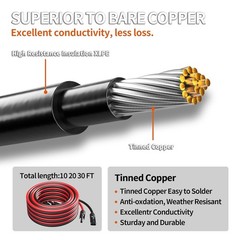 10AWG Solar Cable with Pair of Connectors Solar Panel Adaptor Kit Tool, Exten…