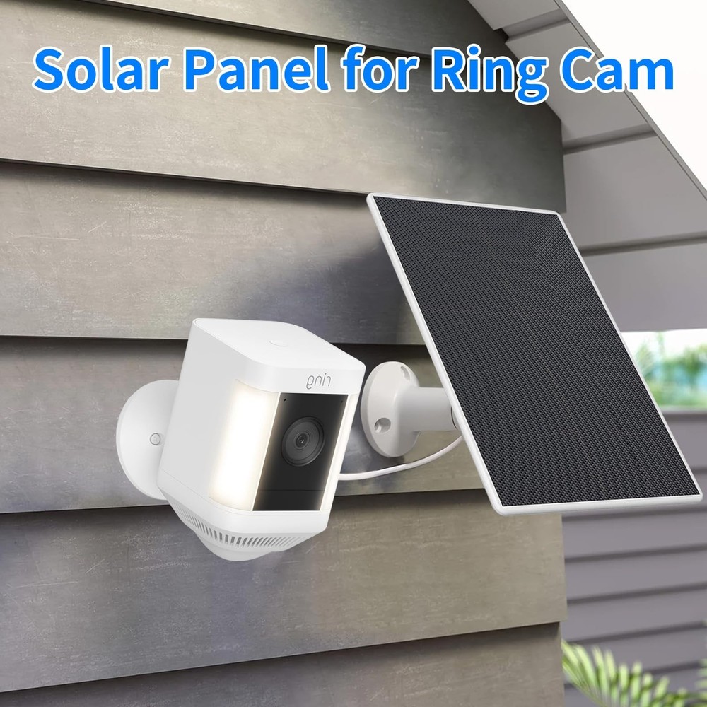 Solar Panel for Ring Camera, 4W Solar Charger Compatible with Spotlight Plus.