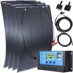 400W Flexible Solar Panel Kit Mono Portable Power Camping Home RV Battery Charge