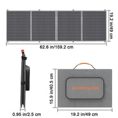 MHPOWOS 200W Portable Solar Panel Foldable Solar Modules for Camping Solar