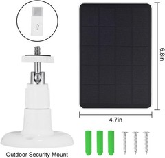 Efficient 4W Solar Panel Charger for Doorbell & Security Cameras – Easy Install
