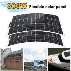 150W Flexible Portable Solar Panel 23.5% RV Rooftop Cabin Car Boat Home Camping