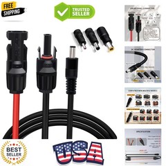 5FT 1.5M Solar Panel Adapter for Jackery, to DC 5.5×2.1mm Extension Power Cab…