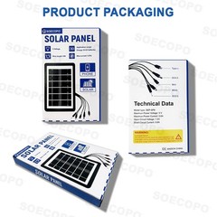 SOECOPO 30W Solar Panel with 3M charging cable 5V portable solar charging panel