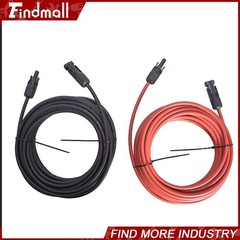 Findmall 1 Pair 10AWG 25 Feet Solar Panel Extension Cable Wire Connector