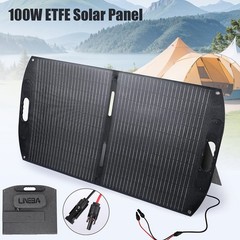 200W Foldable ETFE Solar Panel Battery Charger RVBoat Camper Backup Power Outage