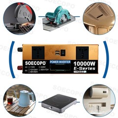 SOECOPO 10000W Solar Power System Kit 12V24V to 110V220V Inverter Flexible Panel