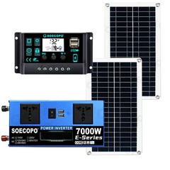 7000W Solar Energy Kit | Complete Off-Grid Solution (12V/24V DC to 110V/220V AC)