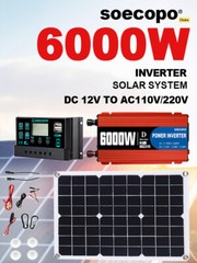 110V 6000W 100A Solar Panel Kit Complete Solar Power Generator Home Grid System.