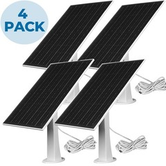 4 Pack Solar Panel for Ring Spotlight Camera/Stick Up Cam Battery Charger 8W 5V