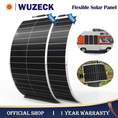 200W Flexible Solar Panel Portable for RV Camping Boat Off-Grid 12V/24V Batterie