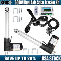6000N Sun Track Dual Axis Solar Tracker -6000N 2*8″ Linear Actuators Anemometer