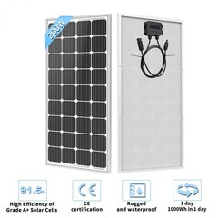 PFCTART 200W Watt Mono Solar Panel 12V Battery Charger Home Boat RV Off Grid