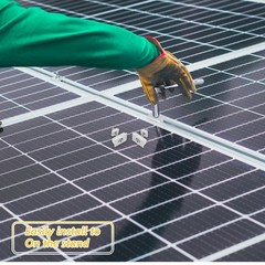 4Pcs Aluminum Alloy Solar Panel Mounting Mid Clamps Silver Reusable