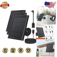 Durable 4W Solar Charger 3-Pack for Ring Spotlight Cam, 10ft USB-C Cable