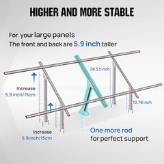 ECO-WORTHY Adjustable Ground Mount Solar Panel Bracket Kit for 4 Panels