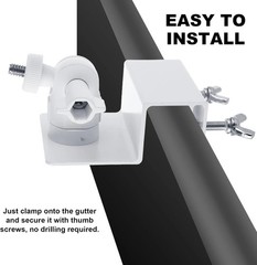 4 PCS Universal Solar Panel Gutter Mount Compatible with Ring Blink Arlo and Mor