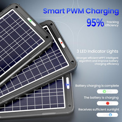 12V Solar Car Battery Charger: 12W Solar Panel Kit Battery Trickle Charger Maint