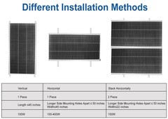 45″ Solar Panel Mount Bracket for 100-400 Watts Solar Panel with Enhanced Cro…