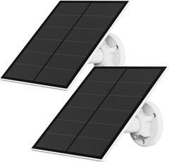 Solar Panel for Security Camera, 5W USB Solar Panel for Micro USB and USB-C Port