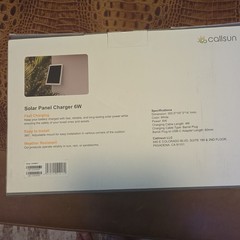 Callsun 6W Monocrystalline Solar Panel Charger USB-C Weather Resistant 2-Pack