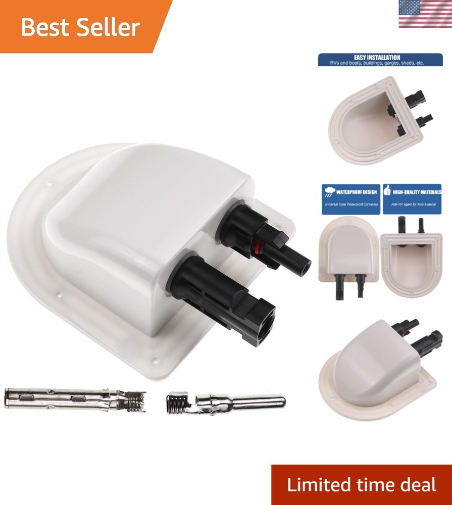 Dual Cable Entry Housing Waterproof UV Resistant For Solar RV Boat Camper White