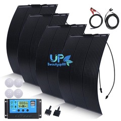 400W 200W Flexible Solar Panel w/ PWM Controller for Home Camping RV Boat Marine