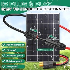 10AWG XT60 Solar Cable 30FT, Solar to XT60 Cable 3 10 15 20 25 40 Red&Black 30