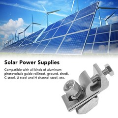 10Pcs Solar Mounting System Grounding Clip Lug Bracket Clamps Photovoltaic