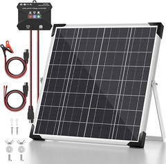 20W Solar Panel Battery Trickle Charger Maintainer+Upgrade 10A MPPT Charge Contr