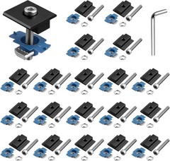 20Pcs Solar Panels Mid Clamps for Unistrut, Aluminium 30Mm/35Mm Solar Panel Brac