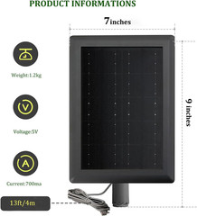 2 Pack Ring Solar Panel, 5W Ring Solar Panel Charger with Mount for Stick