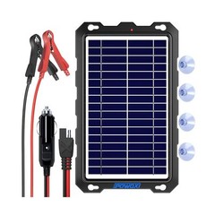 Upgraded 7.5W-Solar-Battery-Trickle-Charger-Maintainer-12V Portable Waterproo…