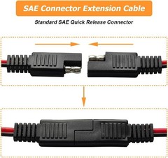 Flexible SAE Quick Disconnect Power Cable – 2PCS 10AWG Copper Extension Cables