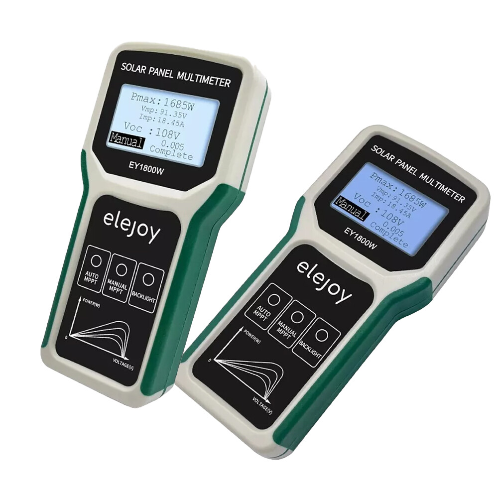 Solar Panel Multimeter MPPT Tester LCD Display VOC Testing Power Meter 5-1800W