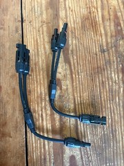 Solar Cable Splitter Waterproof IP67 2Y Branch Solar Panel Cable Wire Connector