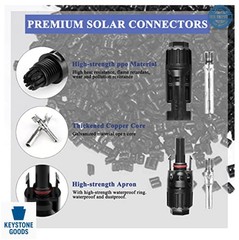22 PCS Solar Panel Connector Kit 10 Pairs Male Female 30A 1000V IP67 Waterproof