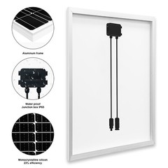 100W Solar Panel Monocrystalline PV Power Charger for RV Home Camping Shed Boat