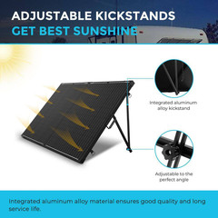 200-Watt 12 Volt Monocrystalline Solar Panel Suitcase 20A Waterproof PWM Charger