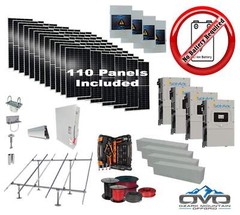 60KW Complete Offgrid Solar Kit + 4x 15K Sol-Ark Inverter +60.5KW Solar with Gro