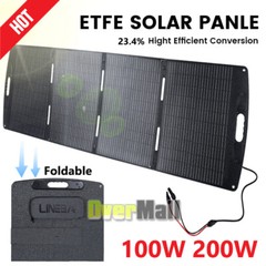 200W Solar Panel Blanket Portable Solar Suitcase Foldable for Power Station RV