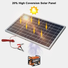 10W Portable Solar Battery Charger & Maintainer 12V With 10A Controller RV Boat