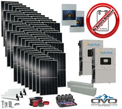 30KW Complete Offgrid Solar Kit + 2x 15K Sol-Ark Inverter +30.8KW Solar with Mou