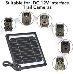 Dosarzo 5W Trail Camera Solar Panel 12V Battery Build In Rechargeable 5200mAh
